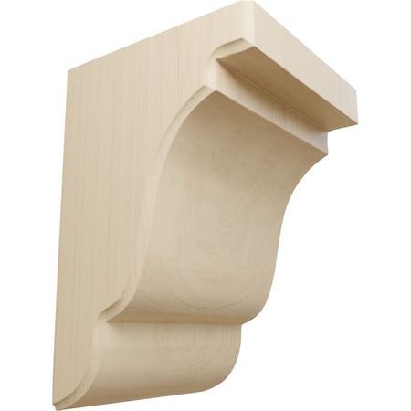 Ekena Millwork 5 1/4"W x 5"D x 7 1/2"H Bedford Bracket, Rubberwood BKTW05X05X08BERW